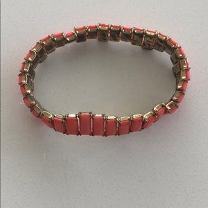 Salmon and Gold Adjustable Bracelet